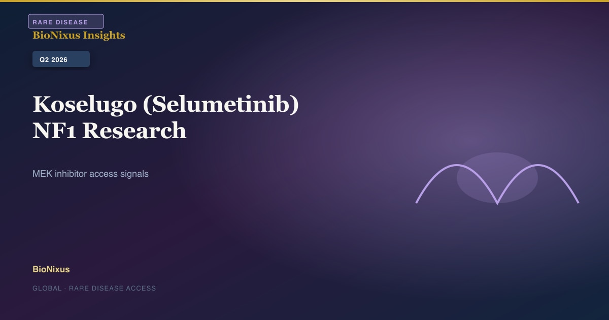 Koselugo (Selumetinib) Market Research: NF1 Plexiform Neurofibroma Access & Launch Signals